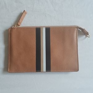 Neiman Marcus tan wallet - racing stripes!
